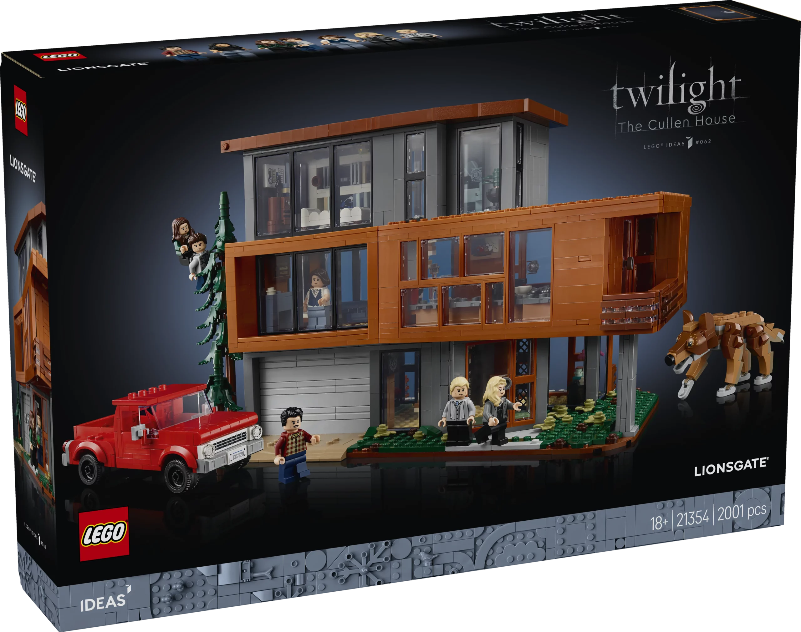 imagem do set da lego dedicado ao universo twilight com a casa