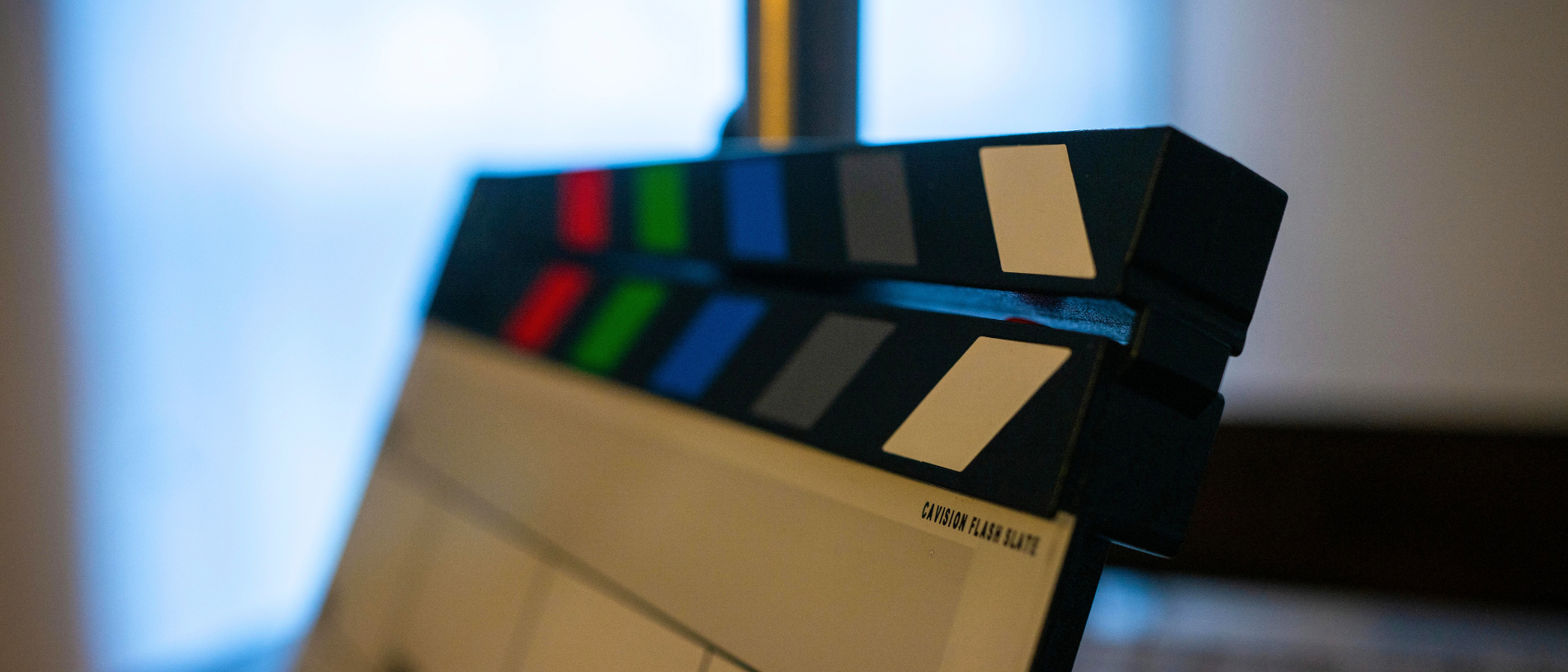 claquete de filmagens representação actores