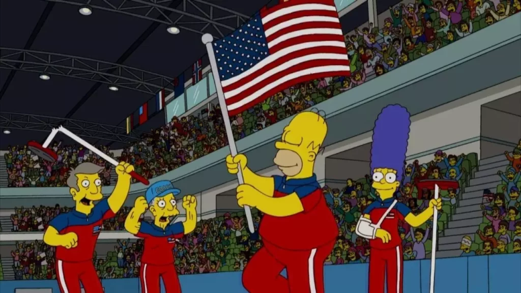 EUA vencem medalha de ouro em curling em the simpsons FOX COMEDY